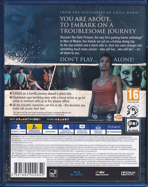 The Dark Pictures Anthology Man of Medan - PS4 (A Grade) (Genbrug)